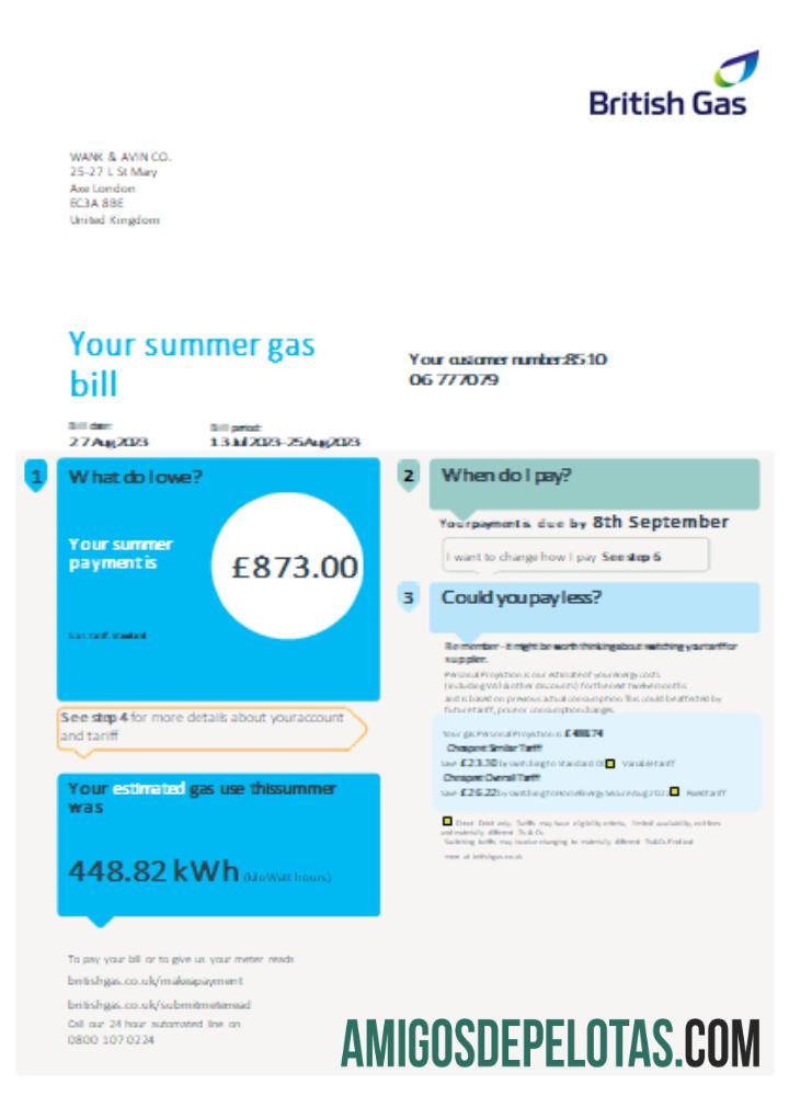Projeto de Lei de Negócios de Utilidades de Gás Britânico, SCR, Página 1 amostra